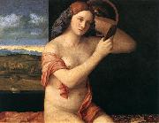 BELLINI, Giovanni Naked Young Woman in Front of the Mirror  dtdhg USA oil painting reproduction